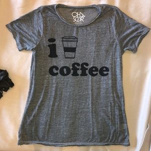 Chaser “I love coffee” Gray Medium T-Shirt